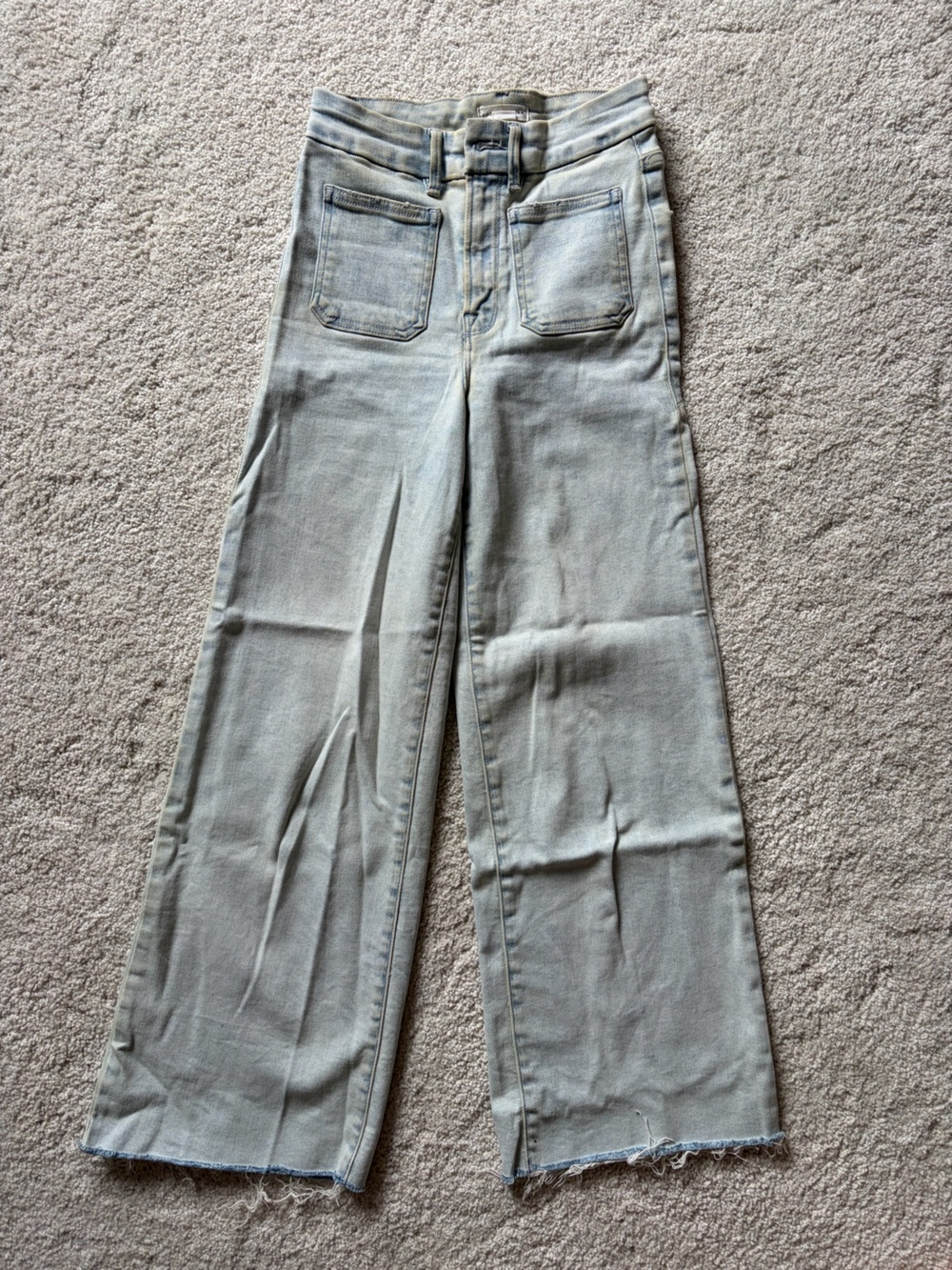 Good American Good Waist Palazzo Crop Patch Pockets